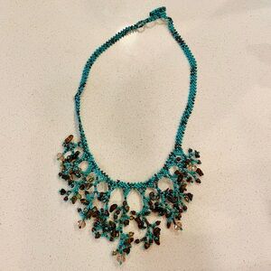 Turquoise & Brown beaded necklace